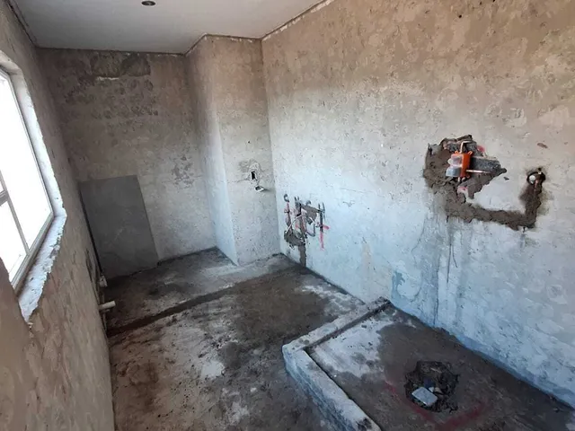 Rough-in plumbing during a bathroom renovation